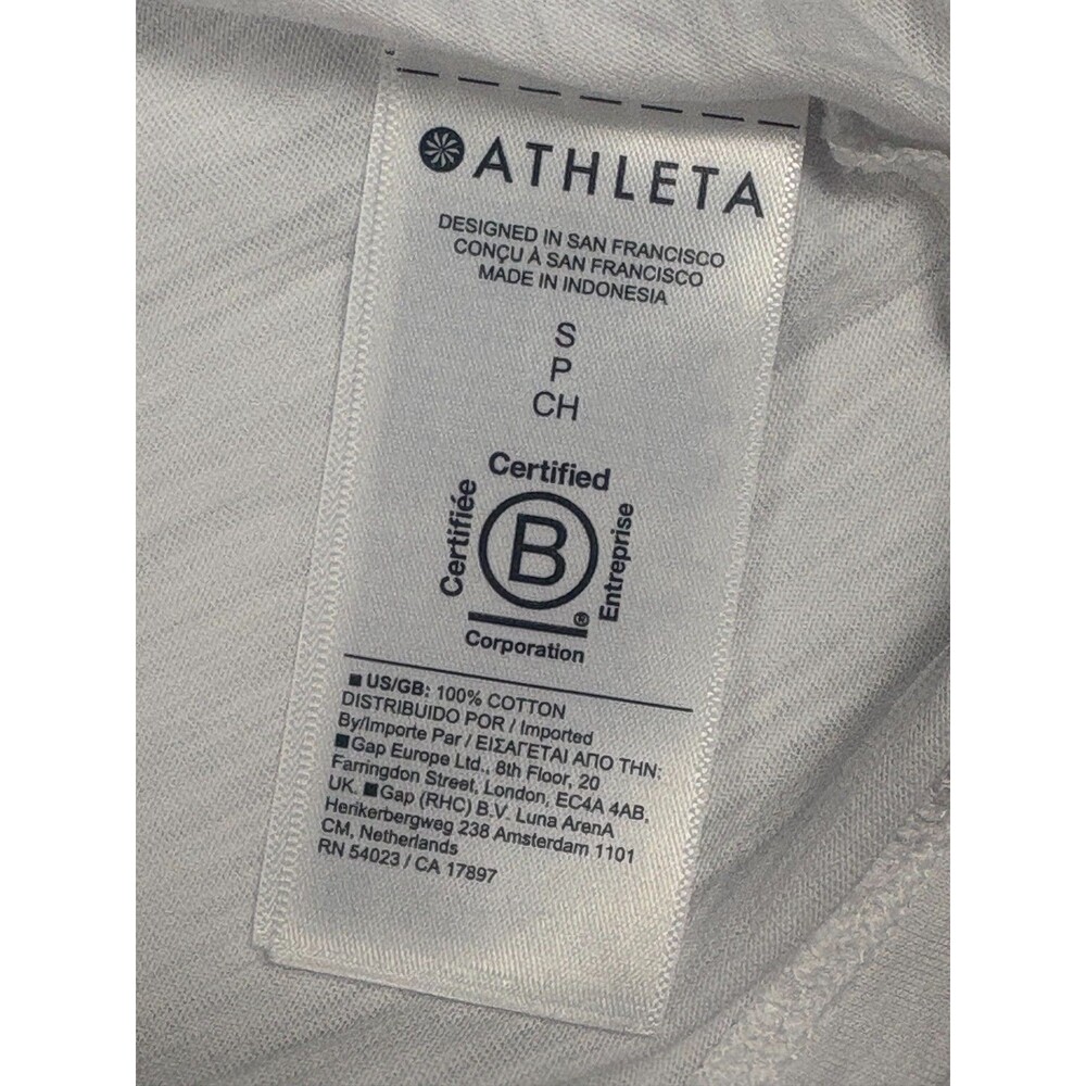 Athleta Essential Slub Tank Top Women’s Small White 100% Cotton Scoop Neck - Picture 12 of 15